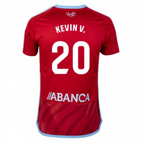 Kandiny Niño Camiseta Kevin Vázquez #20 Rojo 2ª Equipación 2023/24 La Camisa Chile