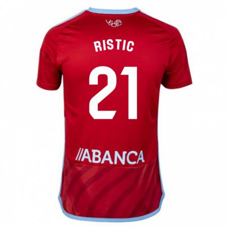 Kandiny Niño Camiseta Mihailo Ristic #21 Rojo 2ª Equipación 2023/24 La Camisa Chile