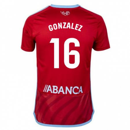 Kandiny Niño Camiseta Dani González #16 Rojo 2ª Equipación 2023/24 La Camisa Chile