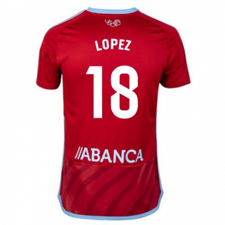 Kandiny Niño Camiseta Joel López #18 Rojo 2ª Equipación 2023/24 La Camisa Chile