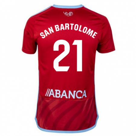 Kandiny Niño Camiseta Víctor San Bartolomé #21 Rojo 2ª Equipación 2023/24 La Camisa Chile