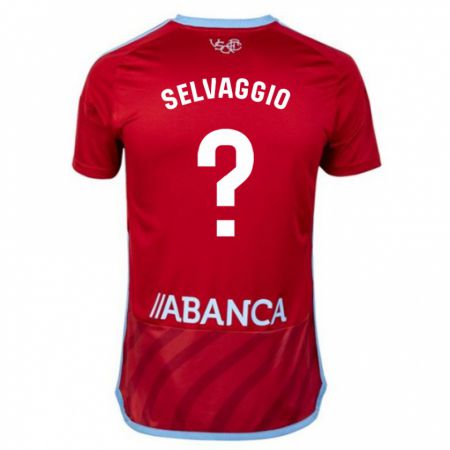 Kandiny Niño Camiseta Nico Selvaggio #0 Rojo 2ª Equipación 2023/24 La Camisa Chile