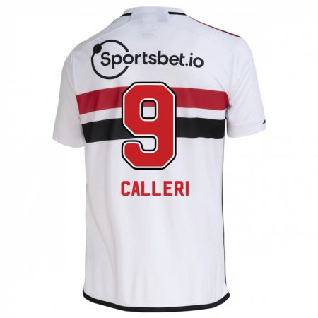 Kandiny Hombre Camiseta Jonathan Calleri #9 Blanco 1ª Equipación 2023/24 La Camisa Chile
