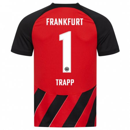 Kandiny Hombre Camiseta Kevin Trapp #1 Negro Rojo 1ª Equipación 2023/24 La Camisa Chile