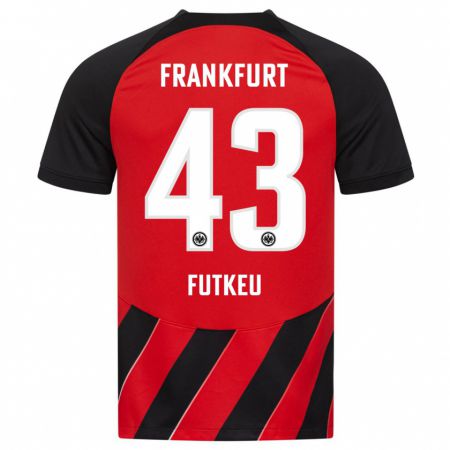 Kandiny Hombre Camiseta Noel Futkeu #43 Negro Rojo 1ª Equipación 2023/24 La Camisa Chile