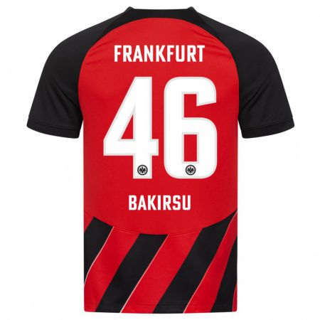 Kandiny Hombre Camiseta Hüseyin Bakirsu #46 Negro Rojo 1ª Equipación 2023/24 La Camisa Chile