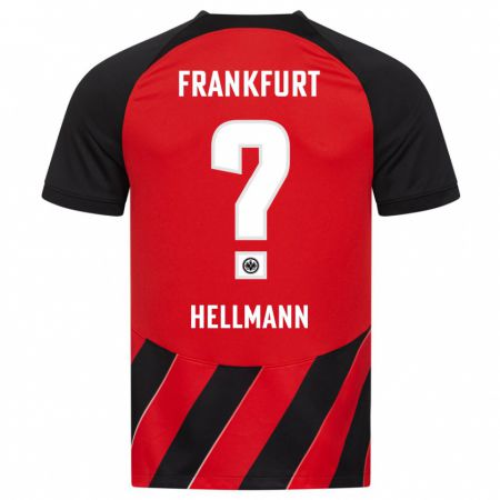Kandiny Hombre Camiseta Melvin Hellmann #0 Negro Rojo 1ª Equipación 2023/24 La Camisa Chile