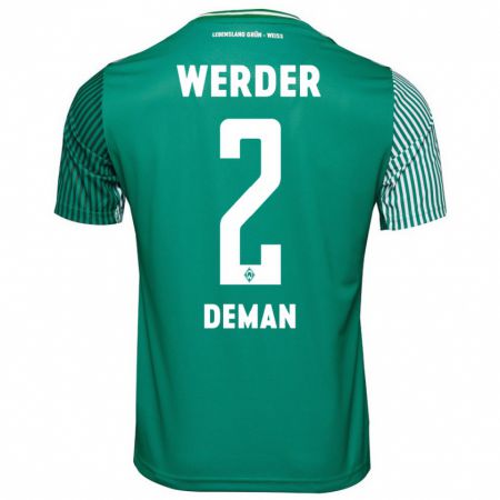 Kandiny Hombre Camiseta Olivier Deman #2 Verde 1ª Equipación 2023/24 La Camisa Chile