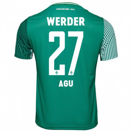 Kandiny Hombre Camiseta Felix Agu #27 Verde 1ª Equipación 2023/24 La Camisa Chile