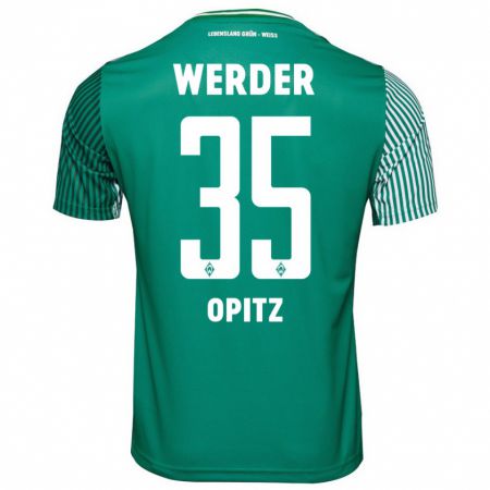 Kandiny Hombre Camiseta Leon Opitz #35 Verde 1ª Equipación 2023/24 La Camisa Chile