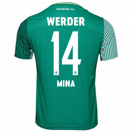 Kandiny Hombre Camiseta Johan Mina #14 Verde 1ª Equipación 2023/24 La Camisa Chile
