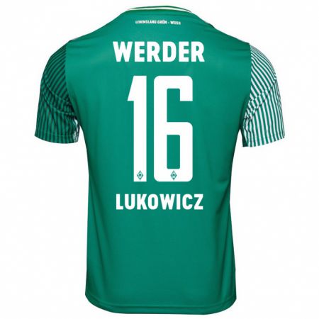 Kandiny Hombre Camiseta Maik Lukowicz #16 Verde 1ª Equipación 2023/24 La Camisa Chile