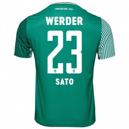 Kandiny Hombre Camiseta Kein Sato #23 Verde 1ª Equipación 2023/24 La Camisa Chile