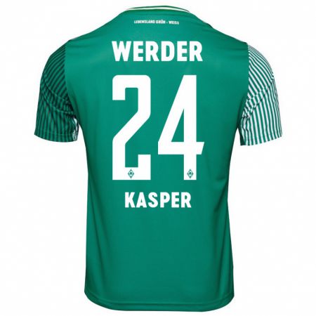 Kandiny Hombre Camiseta Dominik Kasper #24 Verde 1ª Equipación 2023/24 La Camisa Chile