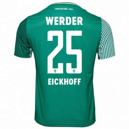 Kandiny Hombre Camiseta Mika Eickhoff #25 Verde 1ª Equipación 2023/24 La Camisa Chile