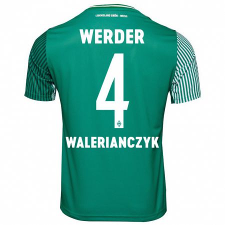 Kandiny Hombre Camiseta Dennis Walerianczyk #4 Verde 1ª Equipación 2023/24 La Camisa Chile