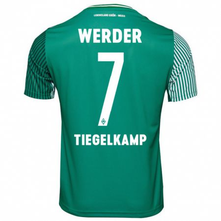Kandiny Hombre Camiseta Maximilian Tiegelkamp #7 Verde 1ª Equipación 2023/24 La Camisa Chile