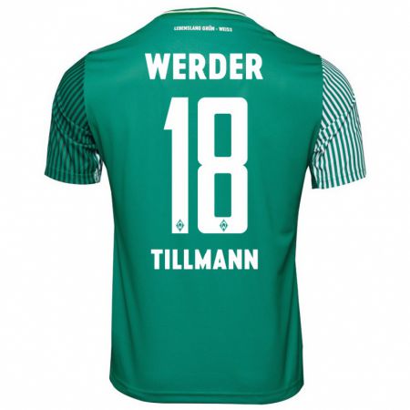 Kandiny Hombre Camiseta Felix Tillmann #18 Verde 1ª Equipación 2023/24 La Camisa Chile