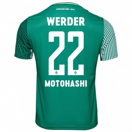 Kandiny Hombre Camiseta Yuzuki Motohashi #22 Verde 1ª Equipación 2023/24 La Camisa Chile