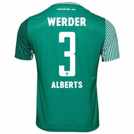 Kandiny Hombre Camiseta Christopher Alberts #3 Verde 1ª Equipación 2023/24 La Camisa Chile
