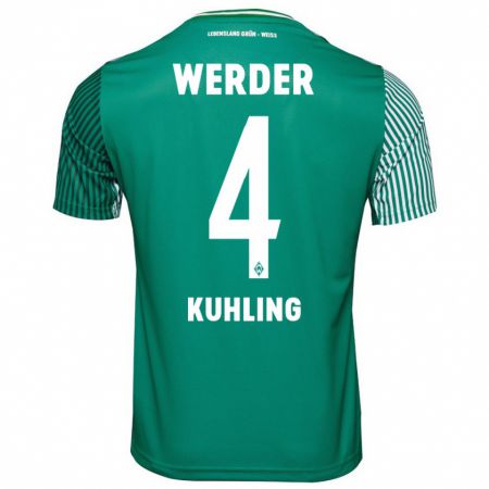 Kandiny Hombre Camiseta Ole Kühling #4 Verde 1ª Equipación 2023/24 La Camisa Chile