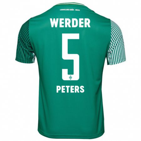 Kandiny Hombre Camiseta Joshua Peters #5 Verde 1ª Equipación 2023/24 La Camisa Chile