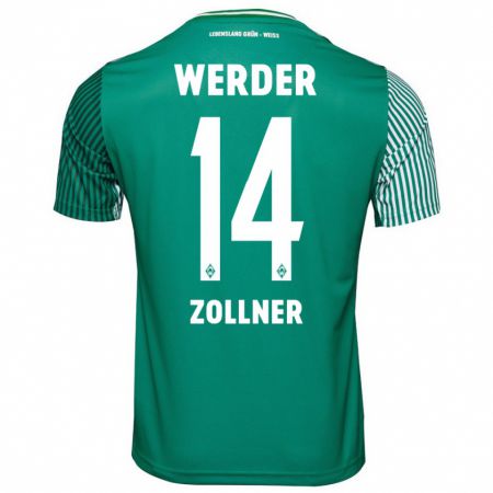 Kandiny Hombre Camiseta Adrian Zollner #14 Verde 1ª Equipación 2023/24 La Camisa Chile