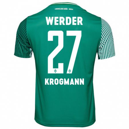Kandiny Hombre Camiseta Avid Krogmann #27 Verde 1ª Equipación 2023/24 La Camisa Chile