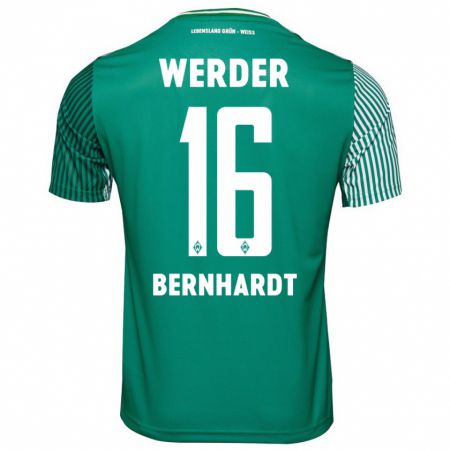 Kandiny Hombre Camiseta Emilie Bernhardt #16 Verde 1ª Equipación 2023/24 La Camisa Chile