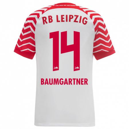Kandiny Hombre Camiseta Christoph Baumgartner #14 Blanco 1ª Equipación 2023/24 La Camisa Chile