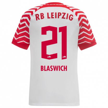 Kandiny Hombre Camiseta Janis Blaswich #21 Blanco 1ª Equipación 2023/24 La Camisa Chile