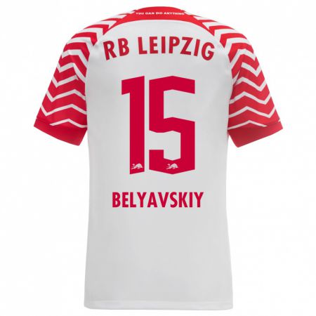 Kandiny Hombre Camiseta David Belyavskiy #15 Blanco 1ª Equipación 2023/24 La Camisa Chile