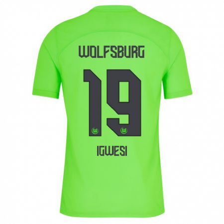 Kandiny Hombre Camiseta Tyrese Igwesi #19 Verde 1ª Equipación 2023/24 La Camisa Chile