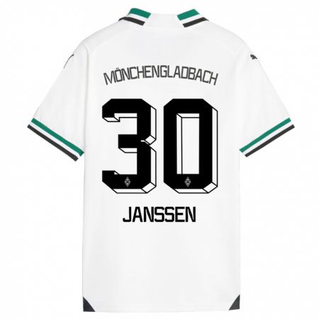 Kandiny Hombre Camiseta Annalena Janssen #30 Blanco Verde 1ª Equipación 2023/24 La Camisa Chile