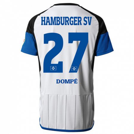 Kandiny Hombre Camiseta Jean-Luc Dompé #27 Blanco 1ª Equipación 2023/24 La Camisa Chile