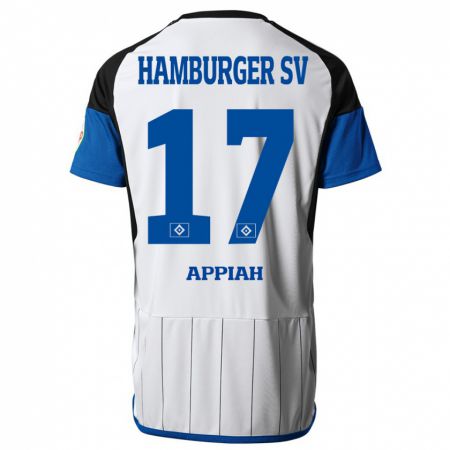 Kandiny Hombre Camiseta Emmanuel Appiah #17 Blanco 1ª Equipación 2023/24 La Camisa Chile