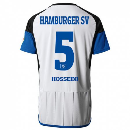 Kandiny Hombre Camiseta Reza Hosseini #5 Blanco 1ª Equipación 2023/24 La Camisa Chile