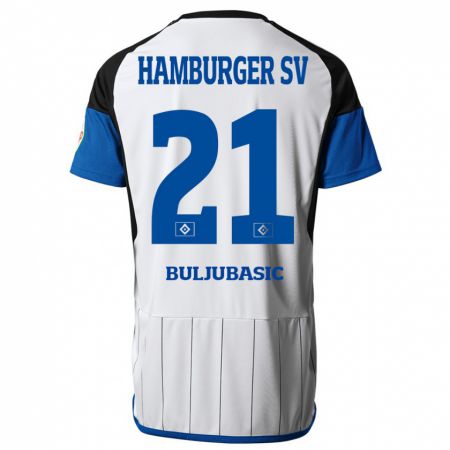 Kandiny Hombre Camiseta Amer Buljubasic #21 Blanco 1ª Equipación 2023/24 La Camisa Chile