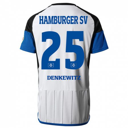 Kandiny Hombre Camiseta Nick Denkewitz #25 Blanco 1ª Equipación 2023/24 La Camisa Chile