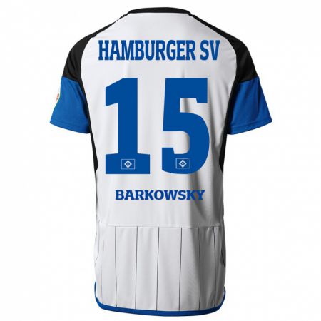 Kandiny Hombre Camiseta Finn Barkowsky #15 Blanco 1ª Equipación 2023/24 La Camisa Chile