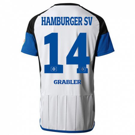 Kandiny Hombre Camiseta Lukne Gräßler #14 Blanco 1ª Equipación 2023/24 La Camisa Chile