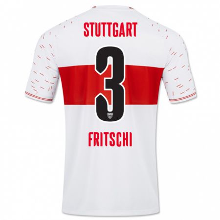 Kandiny Hombre Camiseta Paulo Fritschi #3 Blanco 1ª Equipación 2023/24 La Camisa Chile