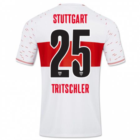 Kandiny Hombre Camiseta David Tritschler #25 Blanco 1ª Equipación 2023/24 La Camisa Chile