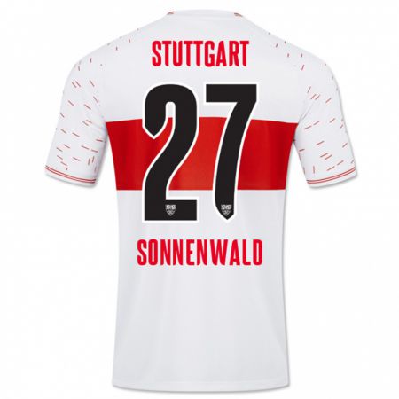 Kandiny Hombre Camiseta Lukas Sonnenwald #27 Blanco 1ª Equipación 2023/24 La Camisa Chile