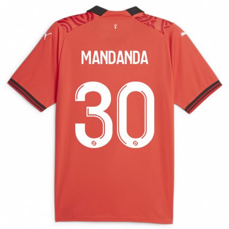 Kandiny Hombre Camiseta Steve Mandanda #30 Rojo 1ª Equipación 2023/24 La Camisa Chile