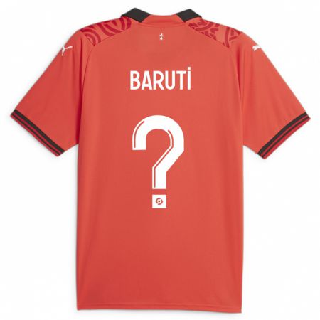 Kandiny Hombre Camiseta Kelian Baruti #0 Rojo 1ª Equipación 2023/24 La Camisa Chile