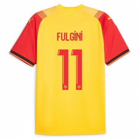 Kandiny Hombre Camiseta Angelo Fulgini #11 Amarillo 1ª Equipación 2023/24 La Camisa Chile