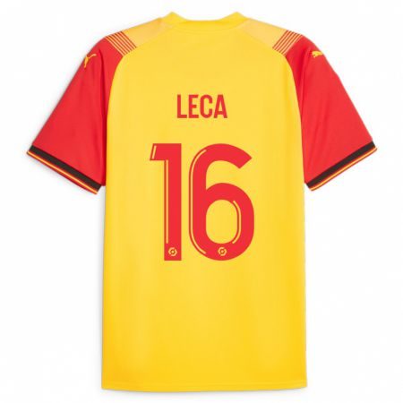 Kandiny Hombre Camiseta Jean-Louis Leca #16 Amarillo 1ª Equipación 2023/24 La Camisa Chile