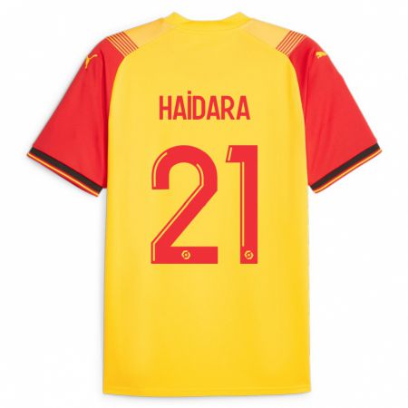 Kandiny Hombre Camiseta Massadio Haidara #21 Amarillo 1ª Equipación 2023/24 La Camisa Chile