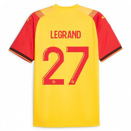 Kandiny Hombre Camiseta Bérénice Legrand #27 Amarillo 1ª Equipación 2023/24 La Camisa Chile